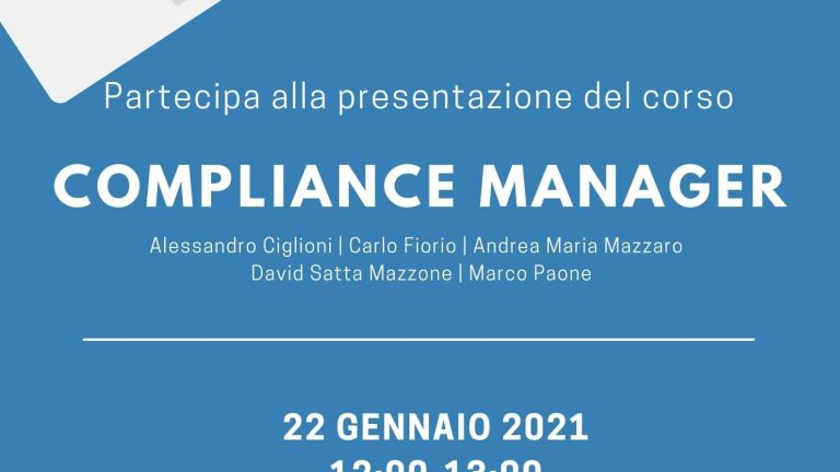 presentazione corso compliance manager